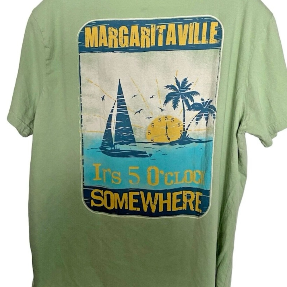 Margaritaville Light Green Nautical Tee